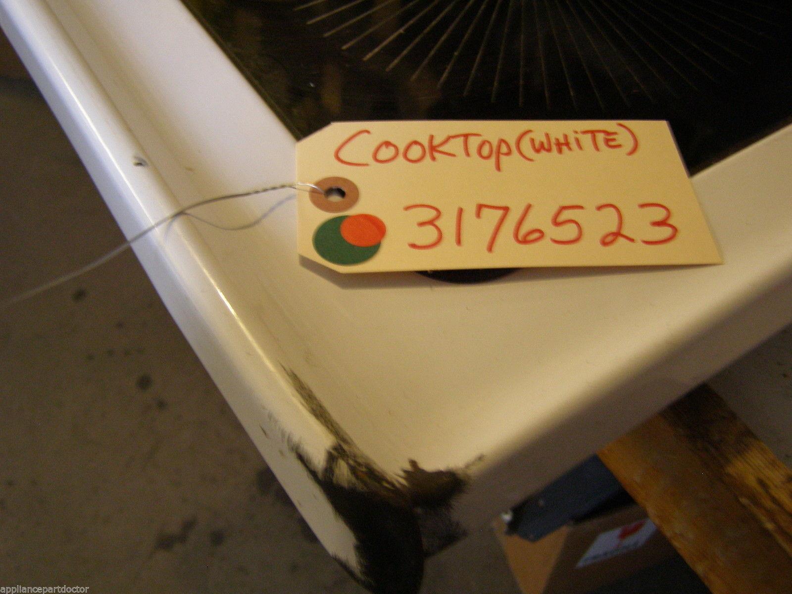 WHIRLPOOL STOVE 3176523 Cooktop (white) USED PART WHIRLPOOL STOVE 3176523 Cooktop (white) USED PART